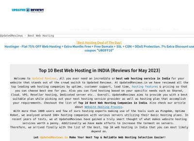 Top 10 Best Web Hosting in INDIA